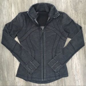 Lululemon Size 4 Define Jacket in Black Slub Denim